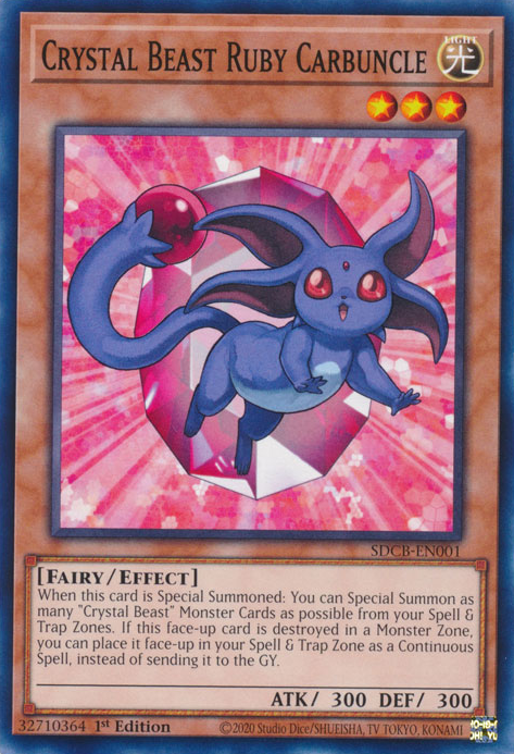 Crystal Beast Ruby Carbuncle [SDCB-EN001] Common | Jomio and Rueliete's Cards and Comics