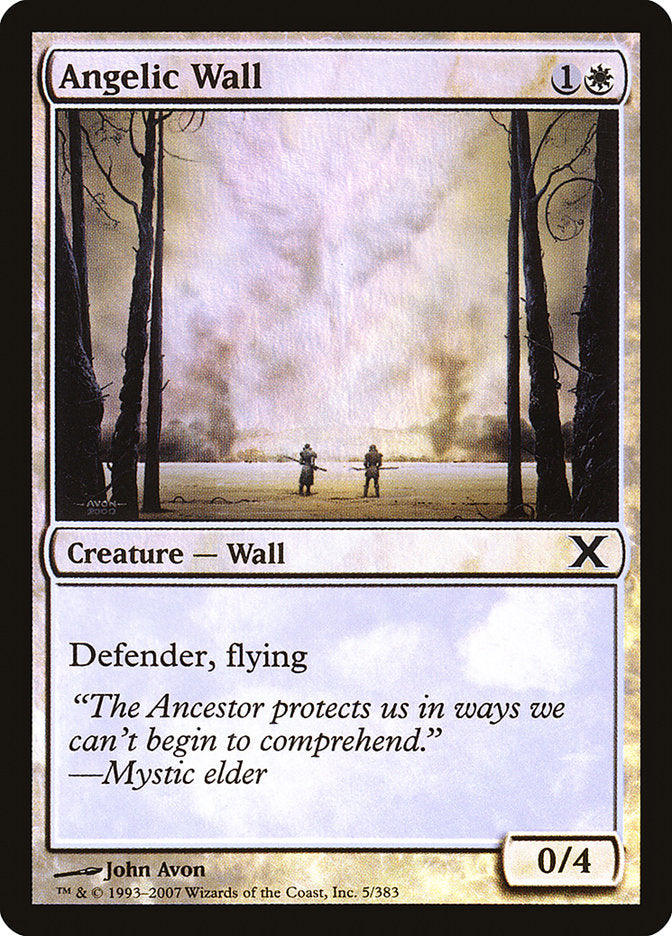 Angelic Wall (Premium Foil) [Tenth Edition] | Jomio and Rueliete's Cards and Comics