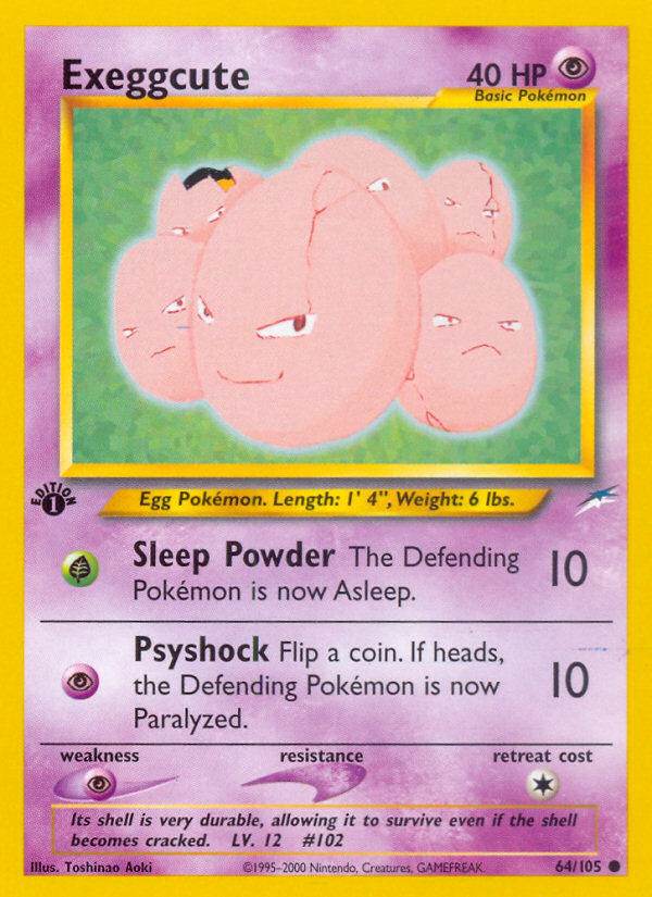 Exeggcute (64/105) [Neo Destiny 1st Edition] | Jomio and Rueliete's Cards and Comics