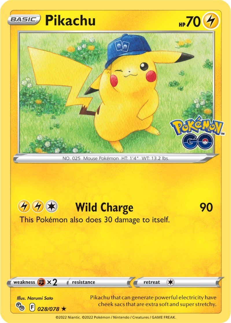 Pikachu (028/078) [Pokémon GO] | Jomio and Rueliete's Cards and Comics
