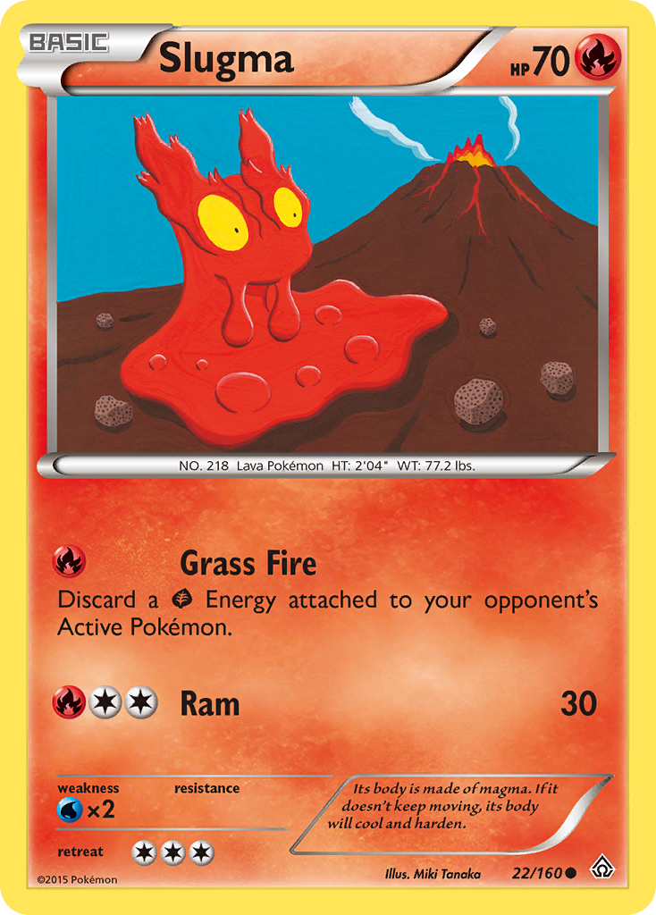 Slugma (22/160) [XY: Primal Clash] | Jomio and Rueliete's Cards and Comics