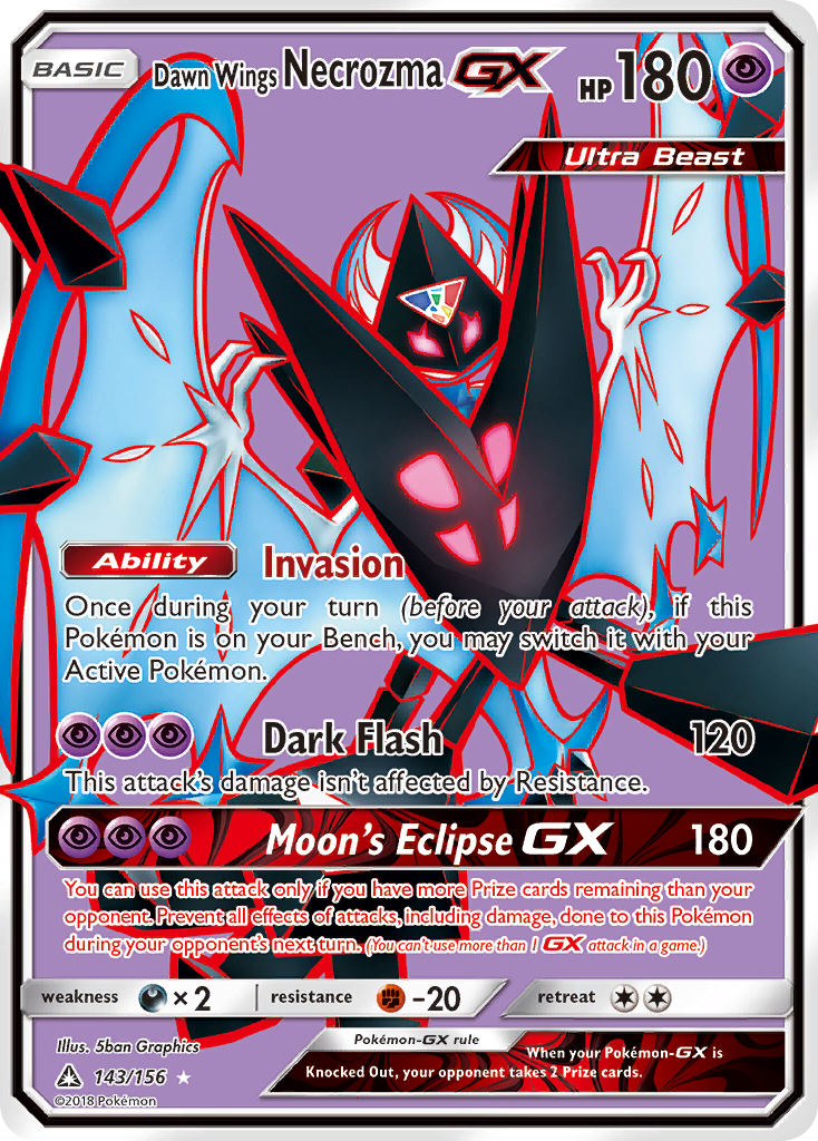 Dawn Wings Necrozma GX (143/156) [Sun & Moon: Ultra Prism] | Jomio and Rueliete's Cards and Comics