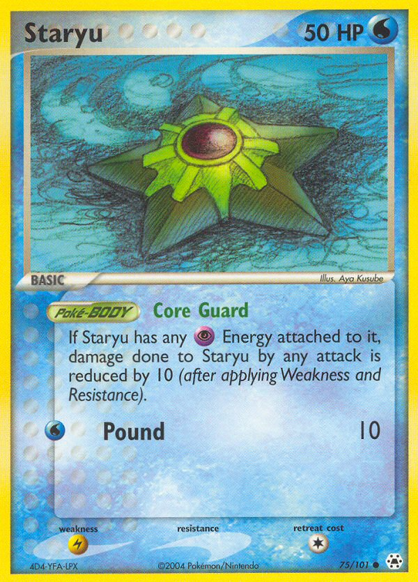 Staryu (75/101) [EX: Hidden Legends] | Jomio and Rueliete's Cards and Comics