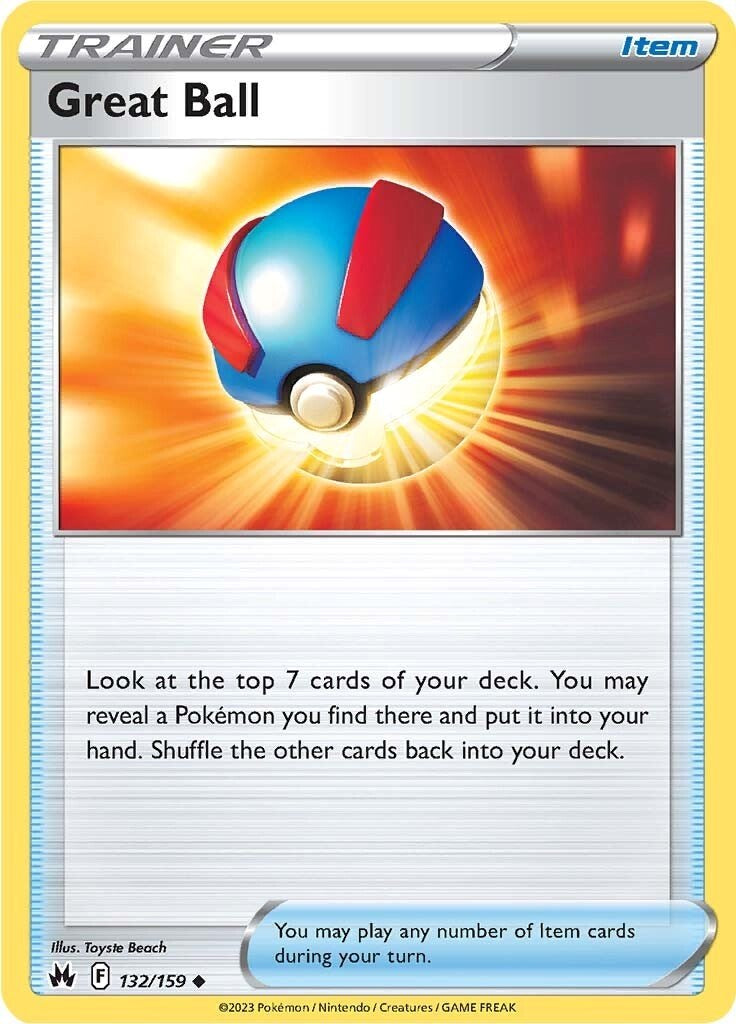 Great Ball (132/159) [Sword & Shield: Crown Zenith] | Jomio and Rueliete's Cards and Comics