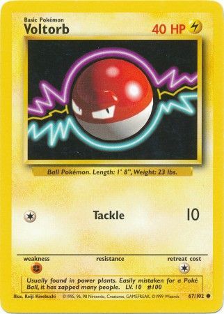 Voltorb (67/102) [Base Set Unlimited] | Jomio and Rueliete's Cards and Comics