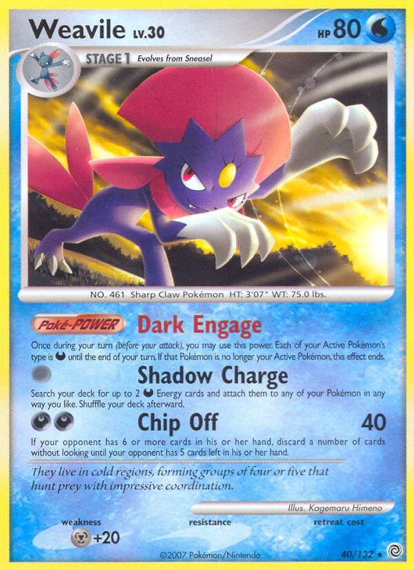 Weavile (40/132) [Diamond & Pearl: Secret Wonders] | Jomio and Rueliete's Cards and Comics