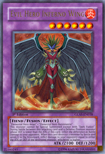 Evil Hero Inferno Wing [GLAS-EN038] Ultra Rare | Jomio and Rueliete's Cards and Comics