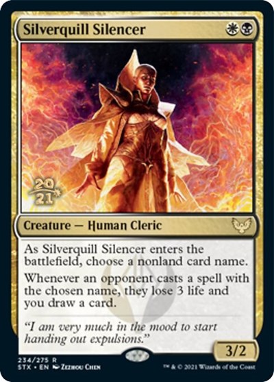 Silverquill Silencer [Strixhaven: School of Mages Prerelease Promos] | Jomio and Rueliete's Cards and Comics