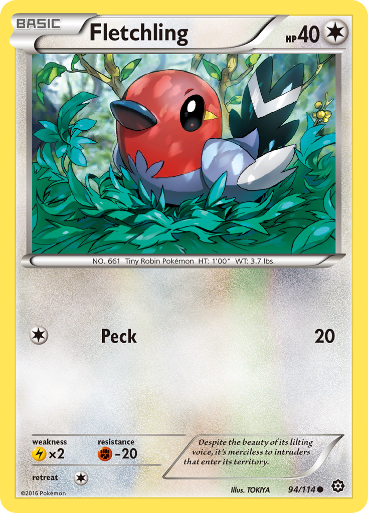 Fletchling (94/114) [XY: Steam Siege] | Jomio and Rueliete's Cards and Comics