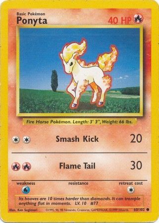 Ponyta (60/102) [Base Set Unlimited] | Jomio and Rueliete's Cards and Comics