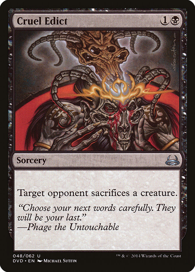 Cruel Edict (Divine vs. Demonic) [Duel Decks Anthology] | Jomio and Rueliete's Cards and Comics