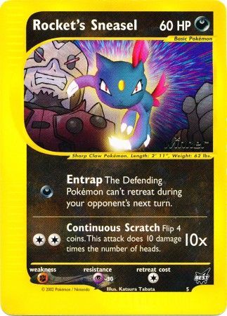 Rocket's Sneasel (5) (Winner) [Best of Promos] | Jomio and Rueliete's Cards and Comics