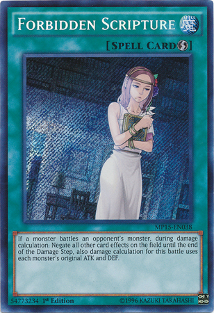 Forbidden Scripture [MP15-EN038] Secret Rare | Jomio and Rueliete's Cards and Comics