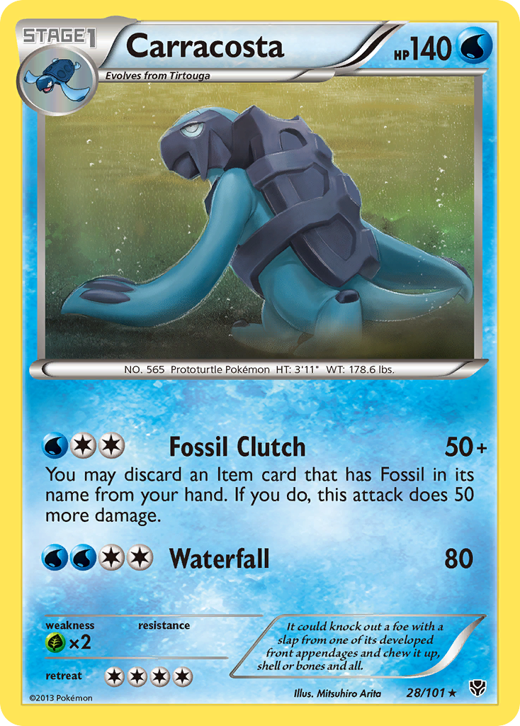 Carracosta (28/101) [Black & White: Plasma Blast] | Jomio and Rueliete's Cards and Comics