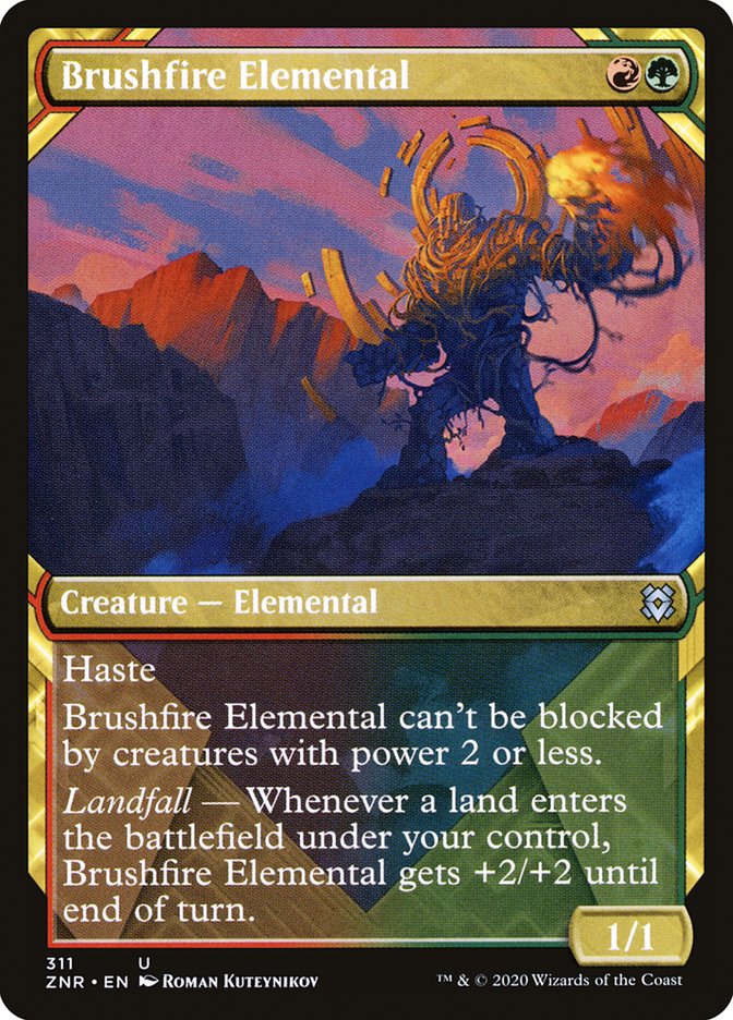 Brushfire Elemental (Showcase) [Zendikar Rising] | Jomio and Rueliete's Cards and Comics