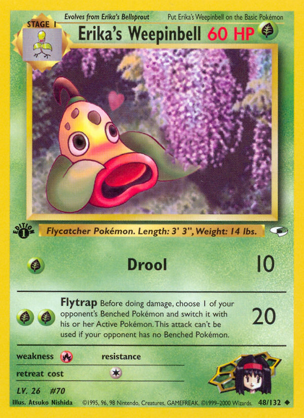 Erika's Weepinbell (48/132) [Gym Heroes 1st Edition] | Jomio and Rueliete's Cards and Comics