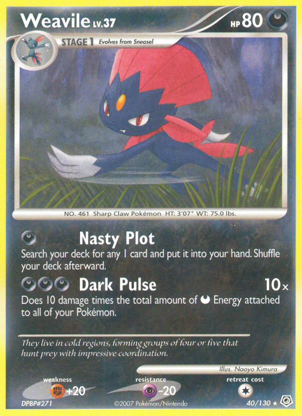 Weavile (40/130) [Diamond & Pearl: Base Set] | Jomio and Rueliete's Cards and Comics