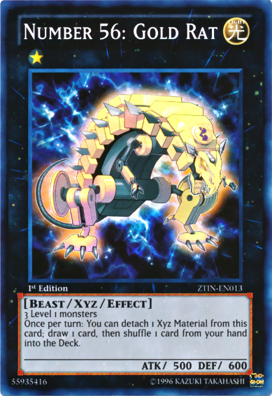 Number 56: Gold Rat [ZTIN-EN013] Super Rare | Jomio and Rueliete's Cards and Comics