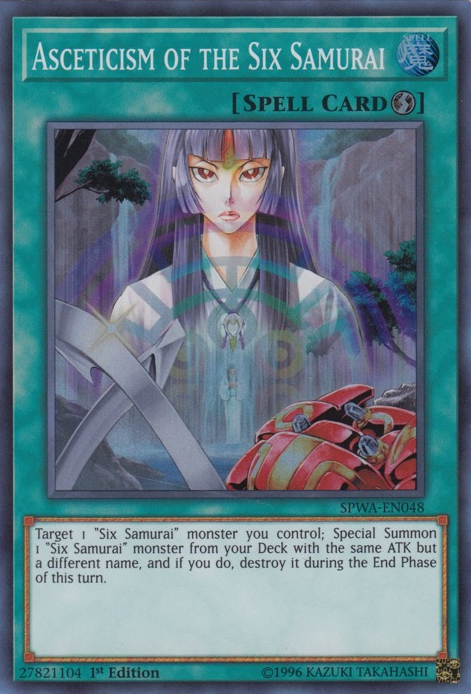 Asceticism of the Six Samurai [SPWA-EN048] Super Rare | Jomio and Rueliete's Cards and Comics