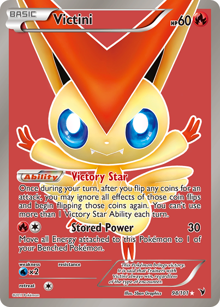 Victini (98/101) [Black & White: Noble Victories] | Jomio and Rueliete's Cards and Comics