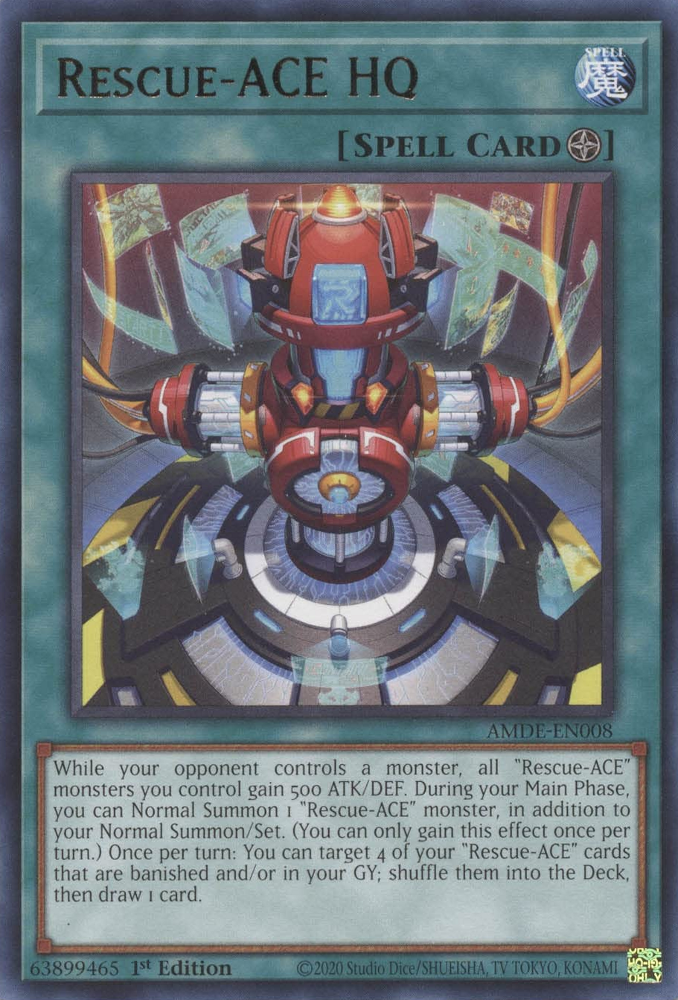 Rescue-ACE HQ [AMDE-EN008] Rare | Jomio and Rueliete's Cards and Comics