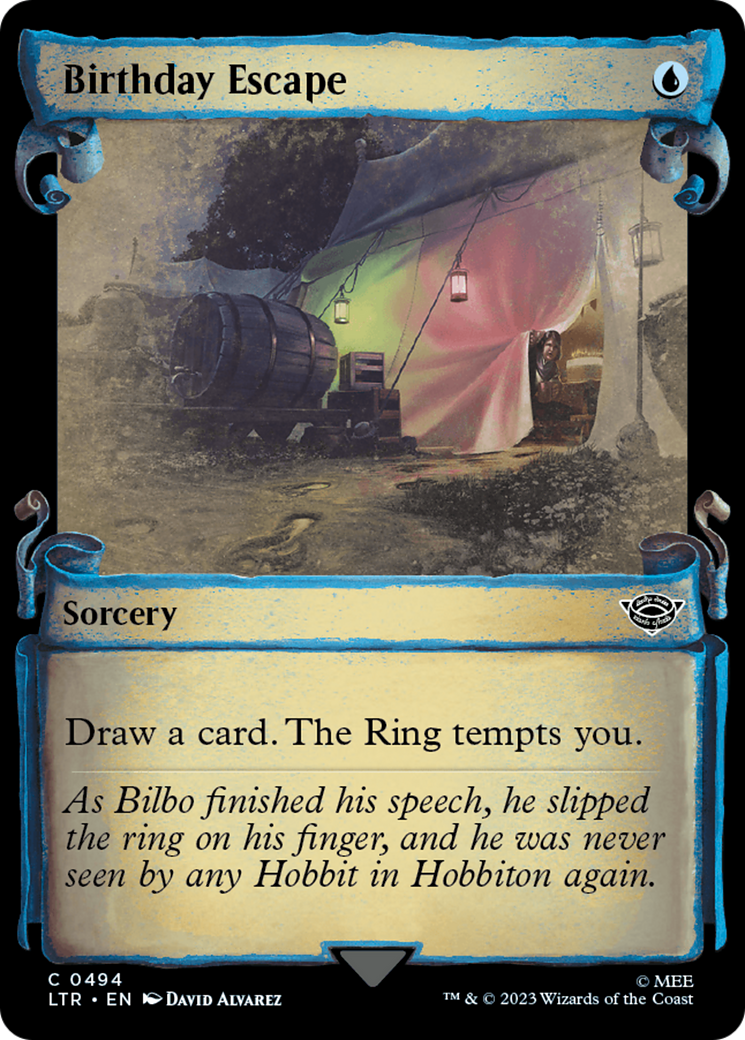 Birthday Escape [The Lord of the Rings: Tales of Middle-Earth Showcase Scrolls] | Jomio and Rueliete's Cards and Comics