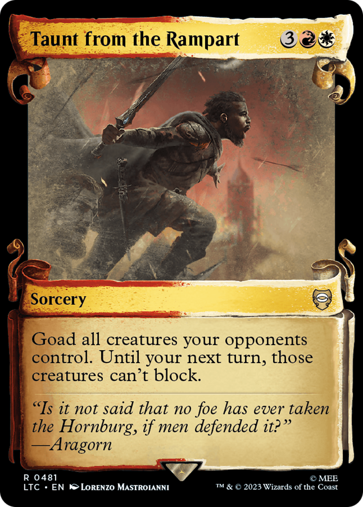 Taunt from the Rampart [The Lord of the Rings: Tales of Middle-Earth Commander Showcase Scrolls] | Jomio and Rueliete's Cards and Comics