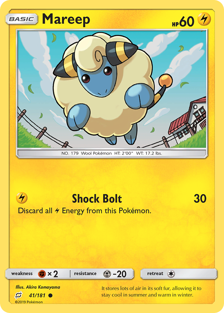 Mareep (41/181) [Sun & Moon: Team Up] | Jomio and Rueliete's Cards and Comics