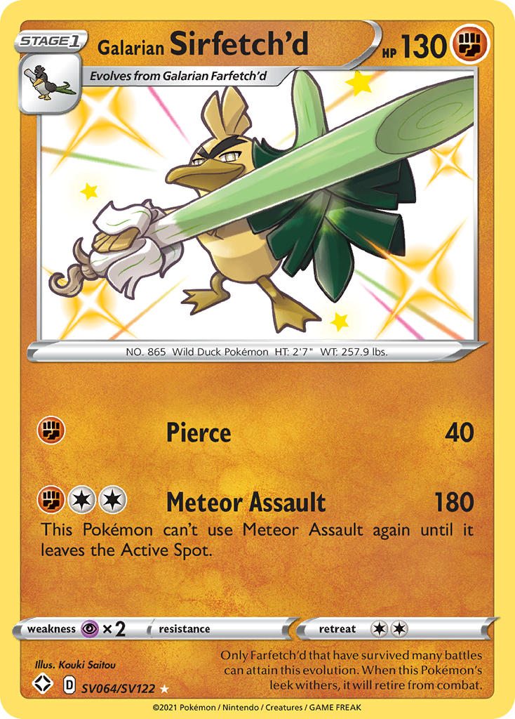 Galarian Sirfetch'd (SV064/SV122) [Sword & Shield: Shining Fates] | Jomio and Rueliete's Cards and Comics