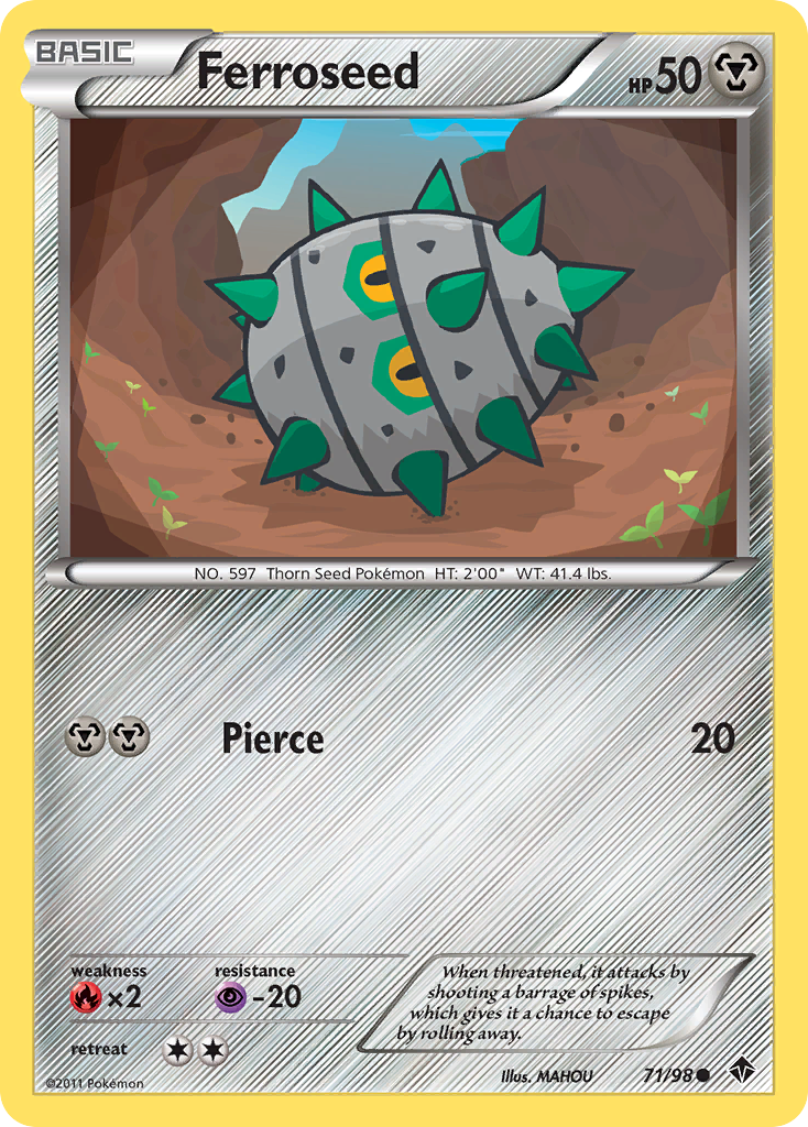 Ferroseed (71/98) [Black & White: Emerging Powers] | Jomio and Rueliete's Cards and Comics