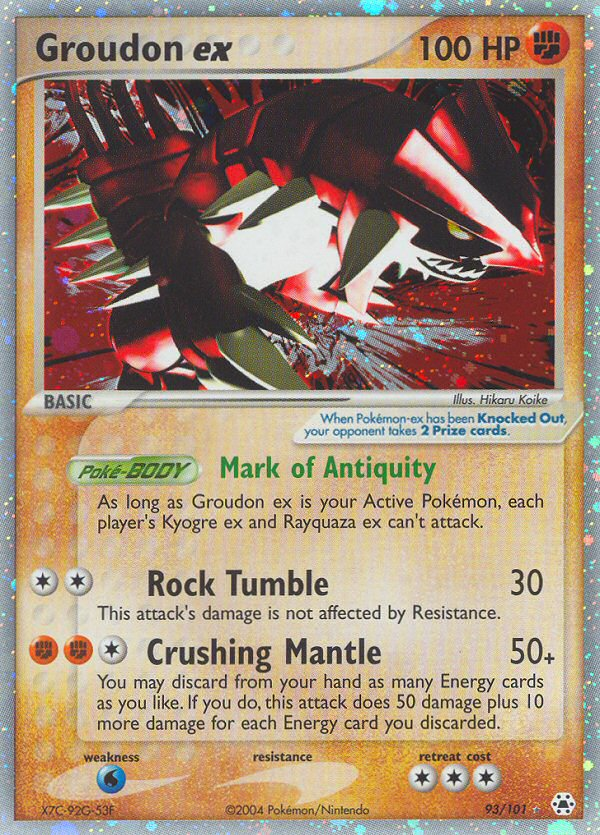 Groudon ex (93/101) [EX: Hidden Legends] | Jomio and Rueliete's Cards and Comics