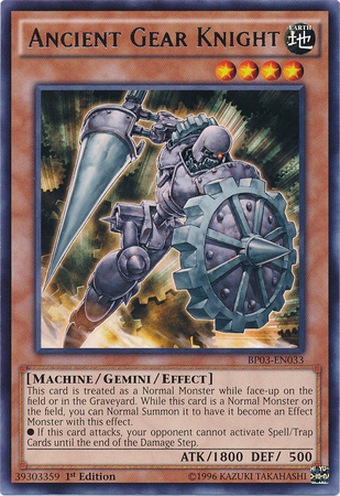 Ancient Gear Knight [BP03-EN033] Rare | Jomio and Rueliete's Cards and Comics