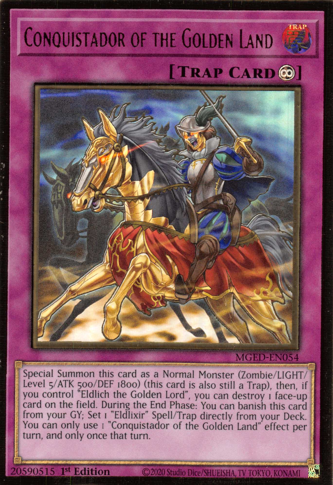 Conquistador of the Golden Land [MGED-EN054] Gold Rare | Jomio and Rueliete's Cards and Comics