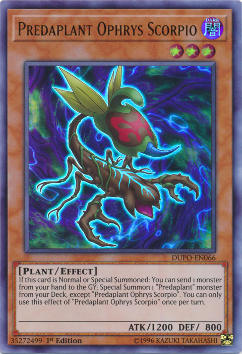 Predaplant Ophrys Scorpio [DUPO-EN066] Ultra Rare | Jomio and Rueliete's Cards and Comics