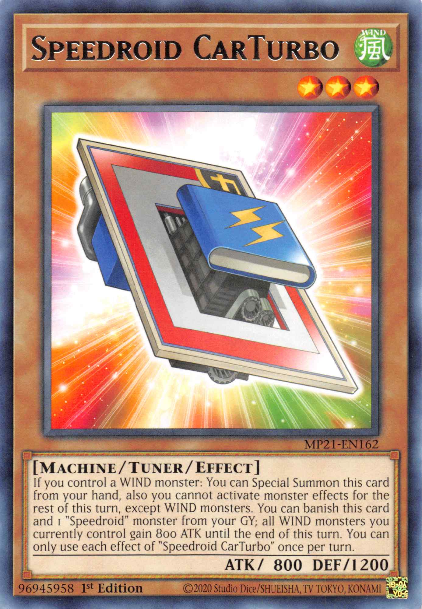 Speedroid CarTurbo [MP21-EN162] Rare | Jomio and Rueliete's Cards and Comics