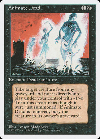 Animate Dead [Fourth Edition] | Jomio and Rueliete's Cards and Comics