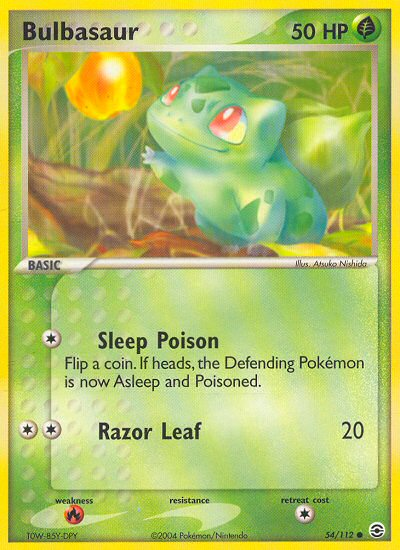Bulbasaur (54/112) [EX: FireRed & LeafGreen] | Jomio and Rueliete's Cards and Comics