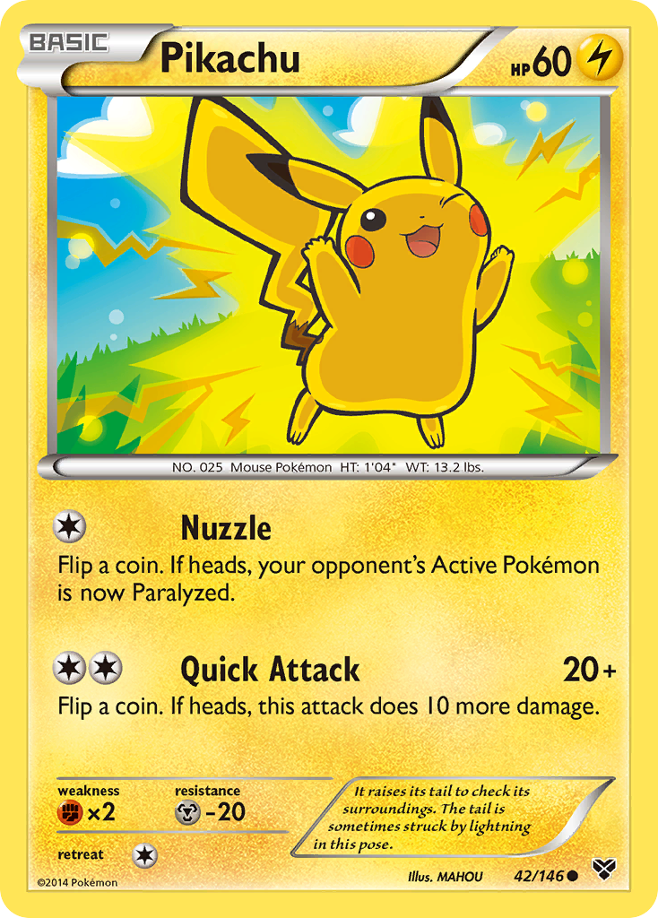 Pikachu (42/146) [XY: Base Set] | Jomio and Rueliete's Cards and Comics