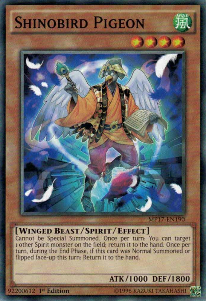 Shinobird Pigeon [MP17-EN190] Common | Jomio and Rueliete's Cards and Comics