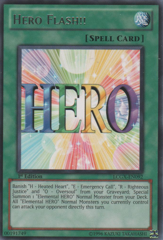 Hero Flash!! [LCGX-EN092] Rare | Jomio and Rueliete's Cards and Comics