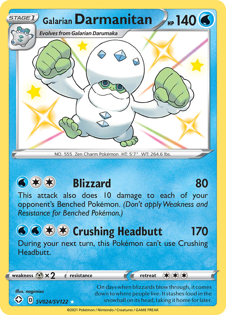 Galarian Darmanitan (SV024/SV122) [Sword & Shield: Shining Fates] | Jomio and Rueliete's Cards and Comics