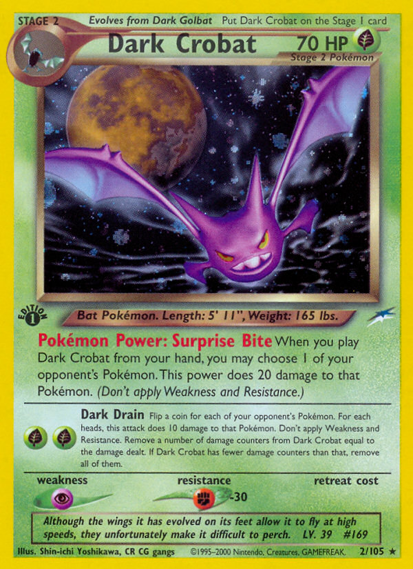 Dark Crobat (2/105) [Neo Destiny 1st Edition] | Jomio and Rueliete's Cards and Comics