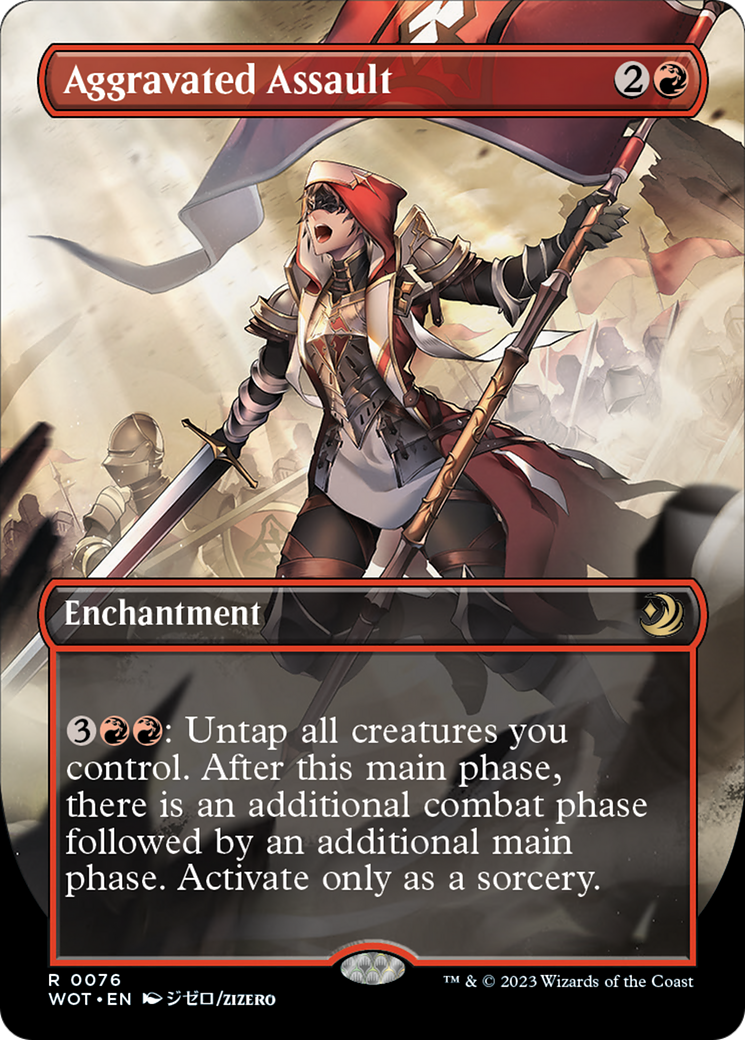 Aggravated Assault (Anime Borderless) [Wilds of Eldraine: Enchanting Tales] | Jomio and Rueliete's Cards and Comics