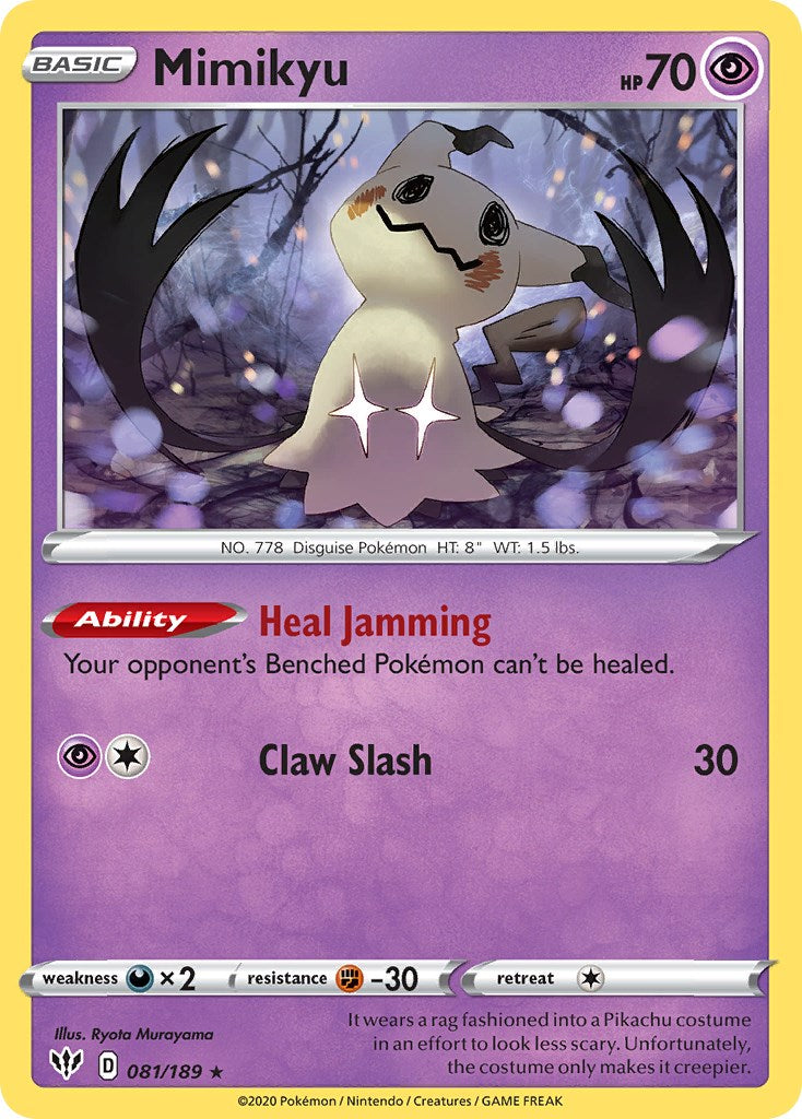 Mimikyu (081/189) (Cosmos Holo) [Sword & Shield: Darkness Ablaze] | Jomio and Rueliete's Cards and Comics