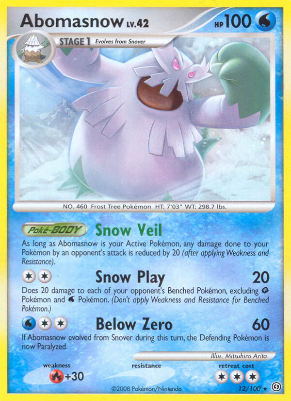 Abomasnow (12/100) [Diamond & Pearl: Stormfront] | Jomio and Rueliete's Cards and Comics