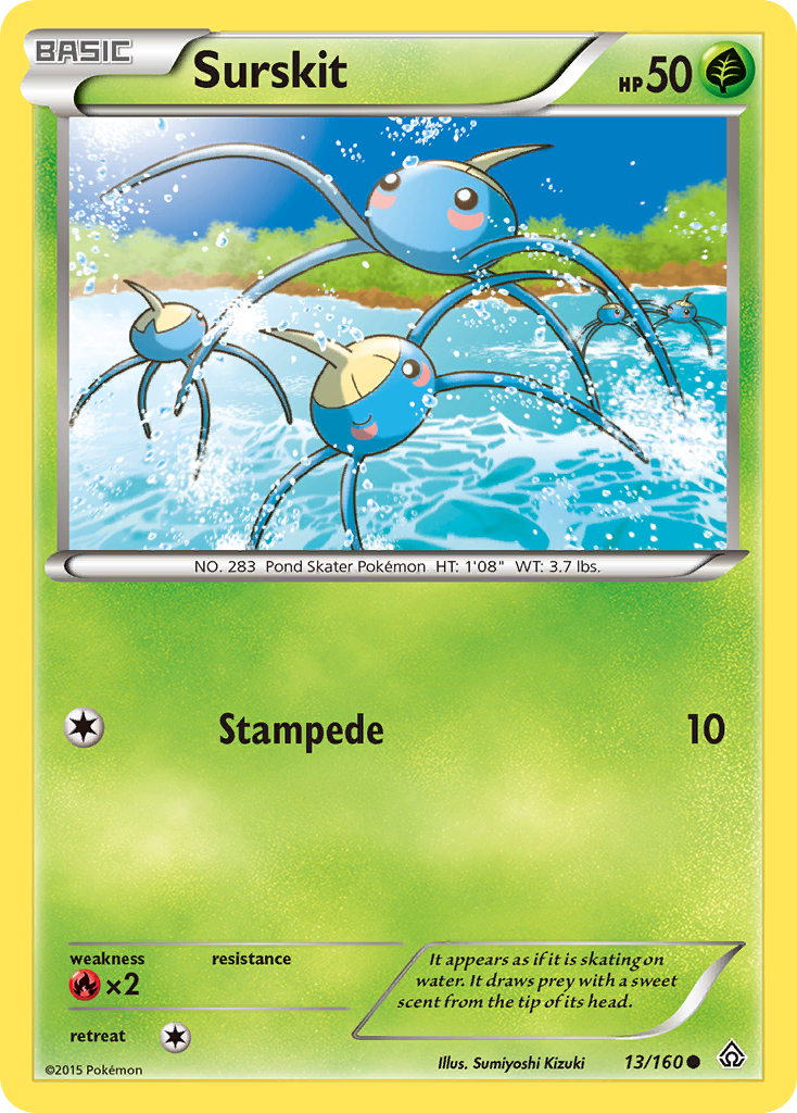 Surskit (13/160) [XY: Primal Clash] | Jomio and Rueliete's Cards and Comics