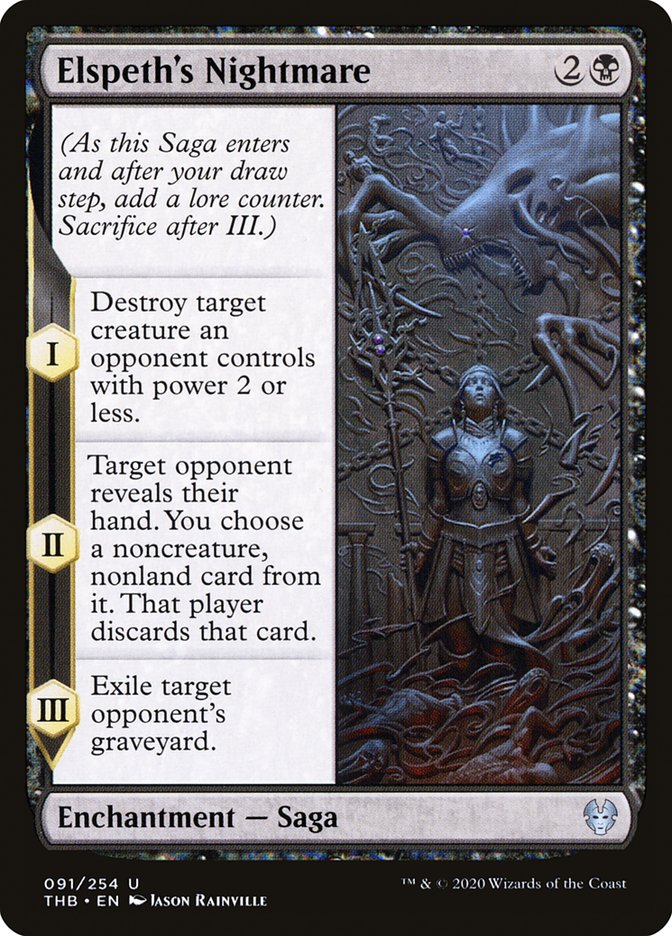 Elspeth's Nightmare [Theros Beyond Death] | Jomio and Rueliete's Cards and Comics