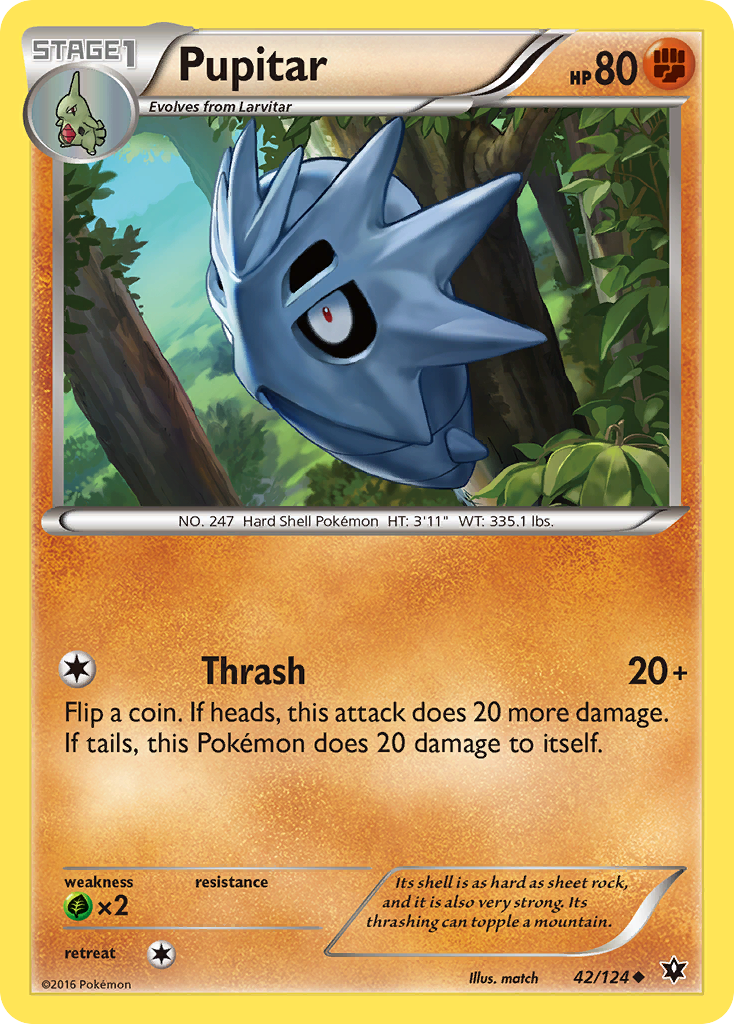 Pupitar (42/124) [XY: Fates Collide] | Jomio and Rueliete's Cards and Comics