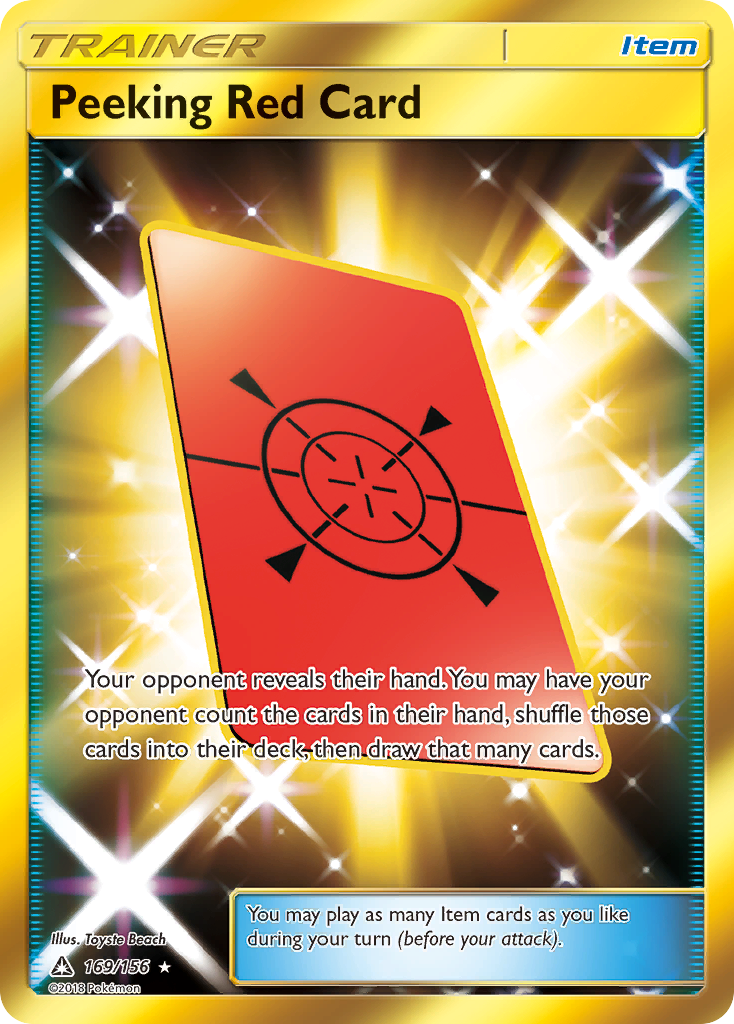 Peeking Red Card (169/156) [Sun & Moon: Ultra Prism] | Jomio and Rueliete's Cards and Comics