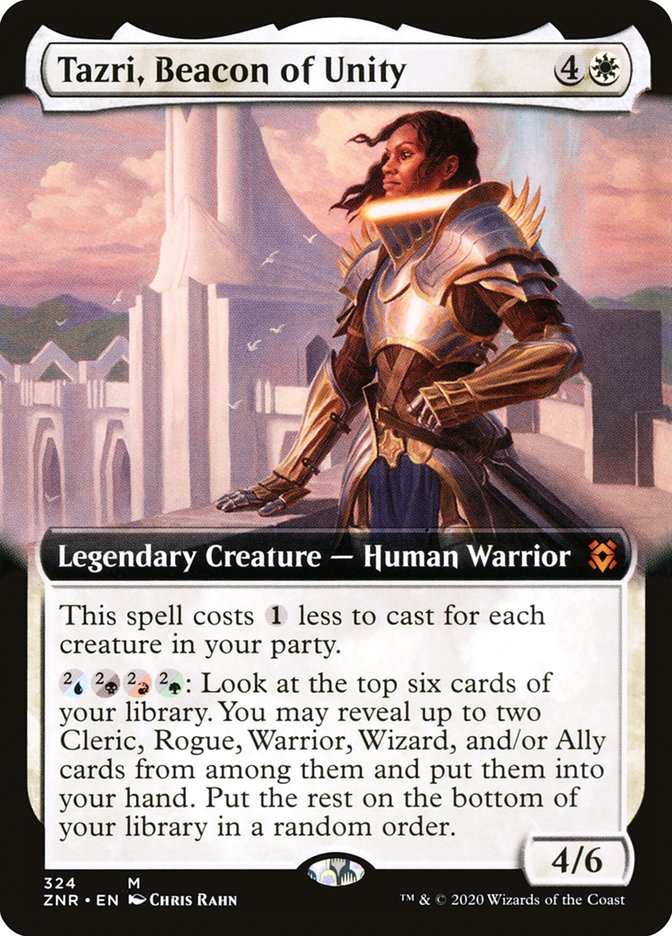 Tazri, Beacon of Unity (Extended Art) [Zendikar Rising] | Jomio and Rueliete's Cards and Comics